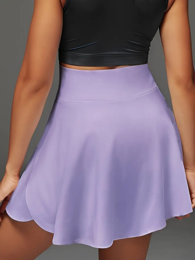 Janes Women's Sandy Short Skirt With High Waist Pockets Lilac Wholesale Clothing Gym