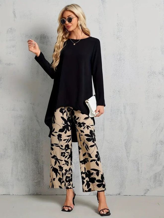 Janes Black Casual Modest Elegant Set Wholesale Clothing Modest