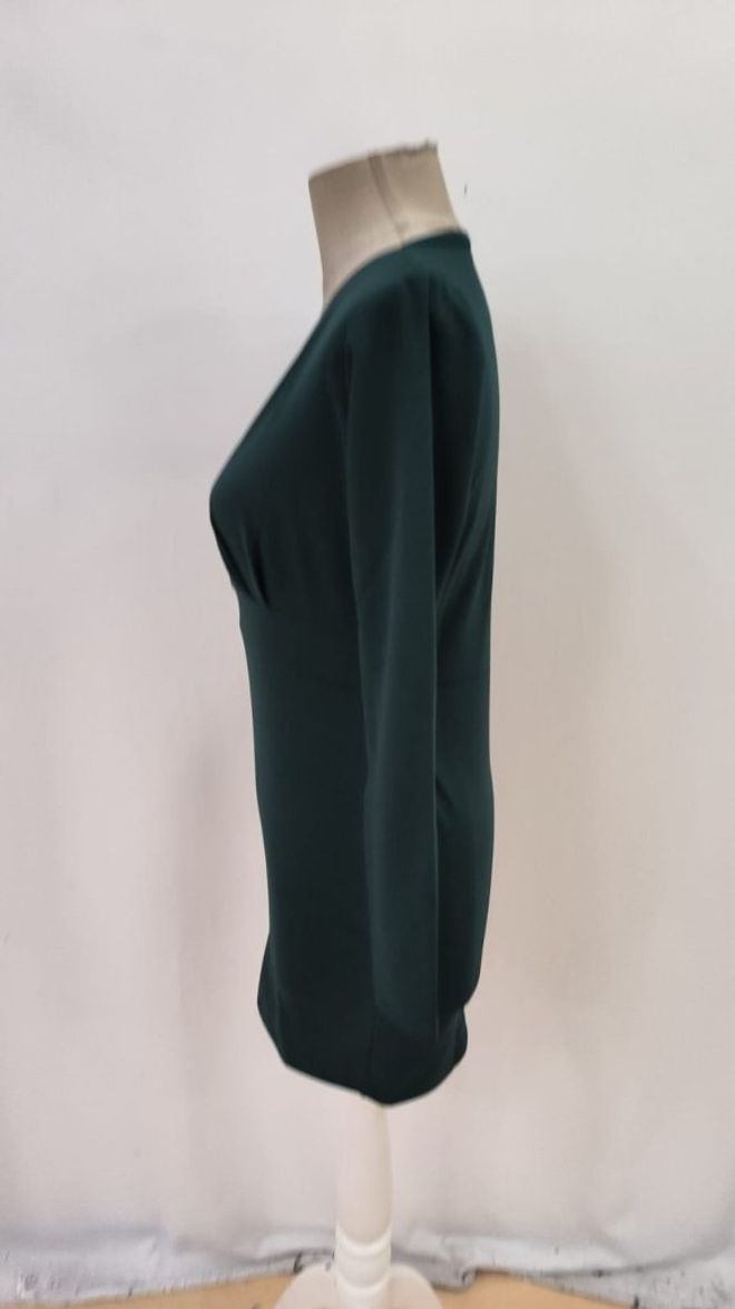 Janes Elegante Vestito Mini Bodycon Verde Con Scollo A V Abbigliamento all'ingrosso Sexy
