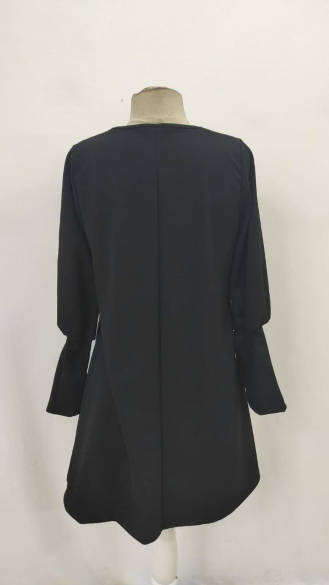 Janes Čierne Skromné Elegantné Mini Shift Šaty Veľkoobchod s oblečením 5