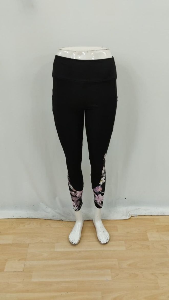 Janes Pantaloni Tregging Neri Floreali Abbigliamento all'ingrosso 5