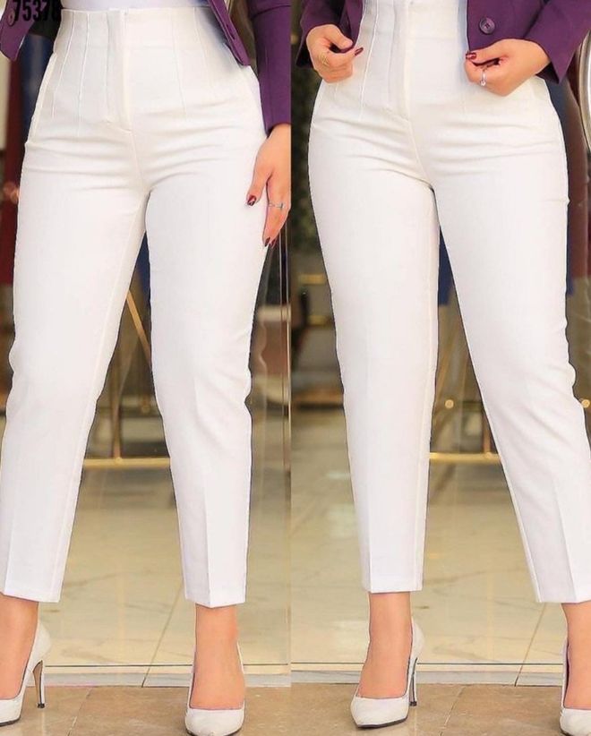 Janes Bijele Elegantne Formalne Casual Hlače Veleprodaja odjeće Ležerni