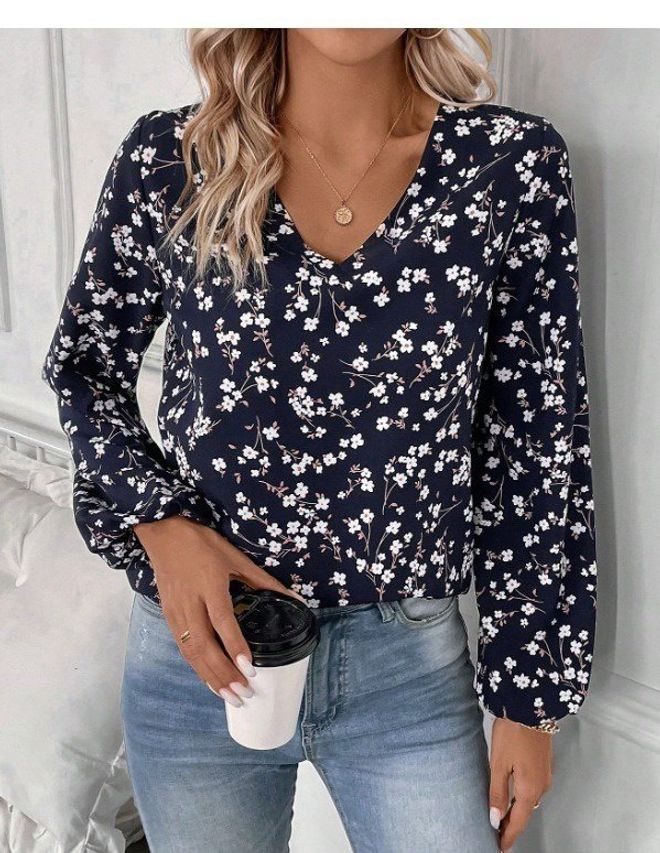 Janes Bleumarin Casual Elegant Vintage Retro Bluză Îmbrăcăminte cu ridicata Casual