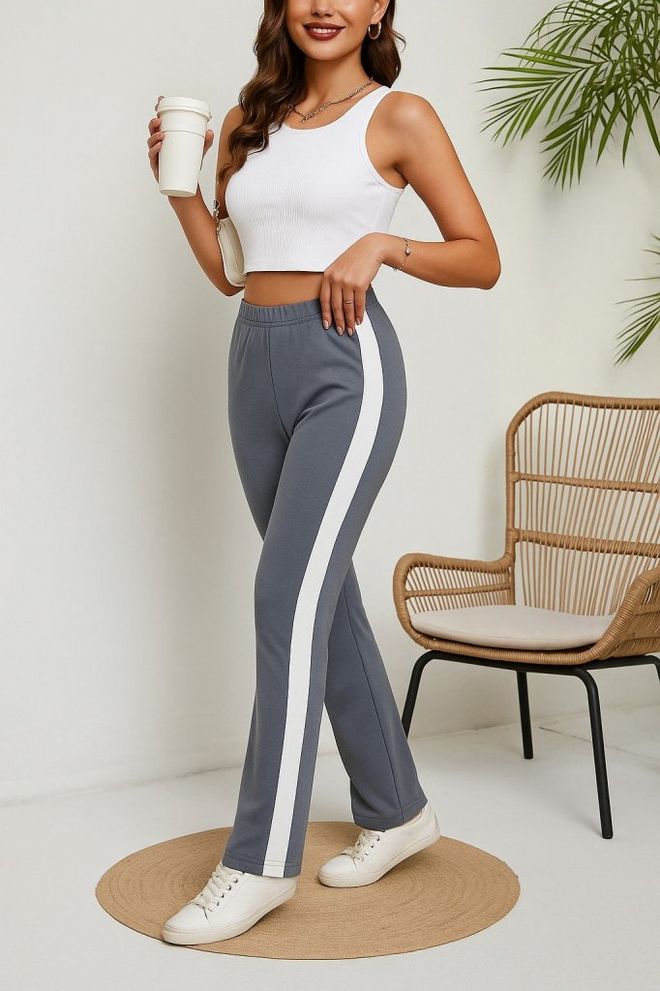 Janes Grey Bootcut Pull On Pants For Casual Sport Style Wholesale Clothing Casual