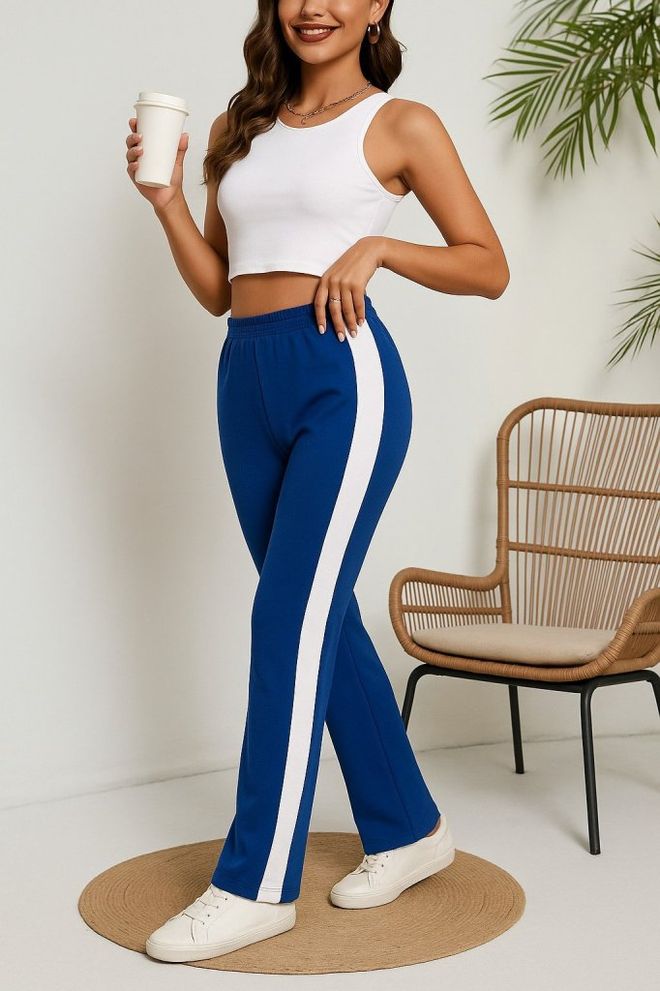 Janes Blue Sport Casual Streetwear Jogger Pants Wholesale Clothing Casual