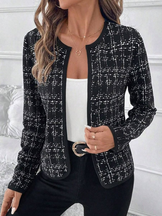 Janes Siyah Zarif Tek Düğmeli Blazer Ceket Toptan Giyim Nostaljik
