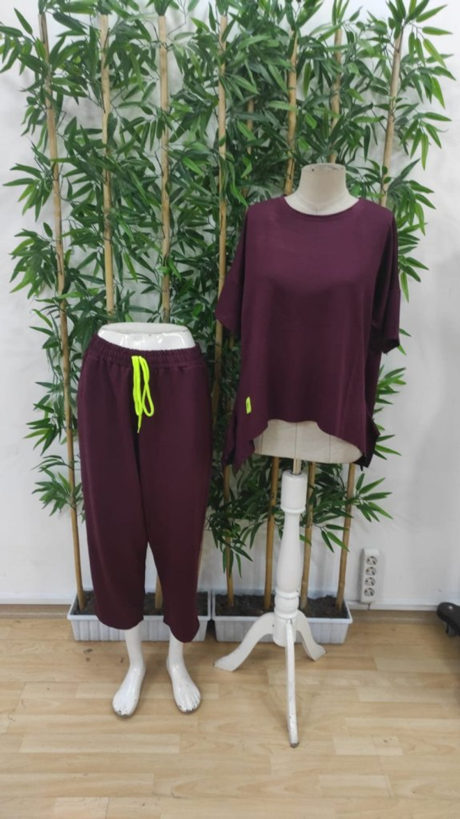 Janes Claret Red Casual Sport Modest Set Wholesale Clothing 5