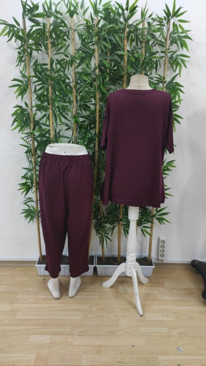Janes Claret Red Casual Sport Modest Set Wholesale Clothing Work