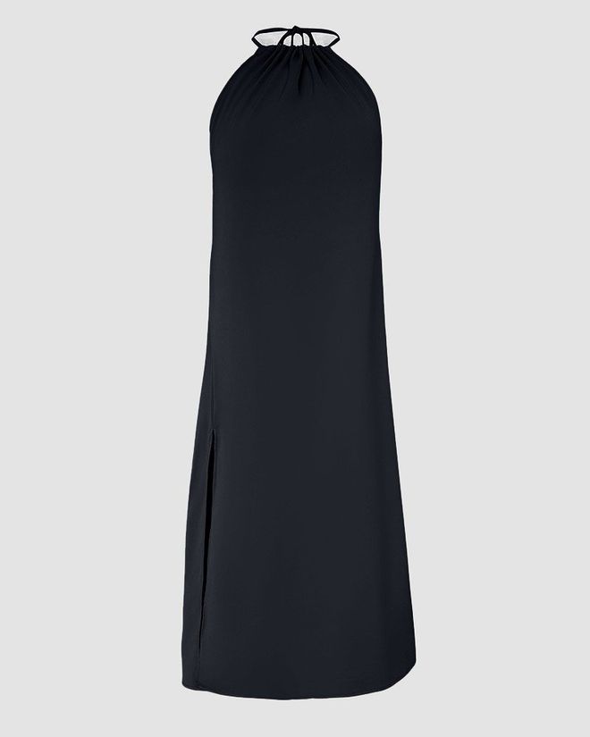 Janes Schwarz Sexy Elegant Formal Glam Slip Kleid Großhandelskleidung Frühling