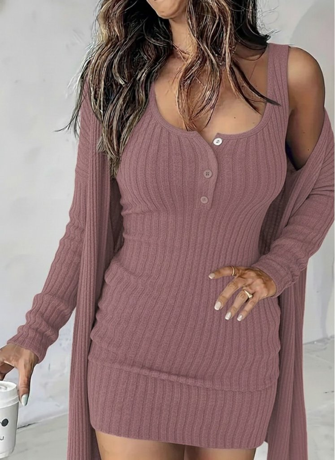 Janes Σετ Μπορντό Σέξι Casual Κομψό Streetwear Χονδρικό εμπόριο ενδυμάτων Casual