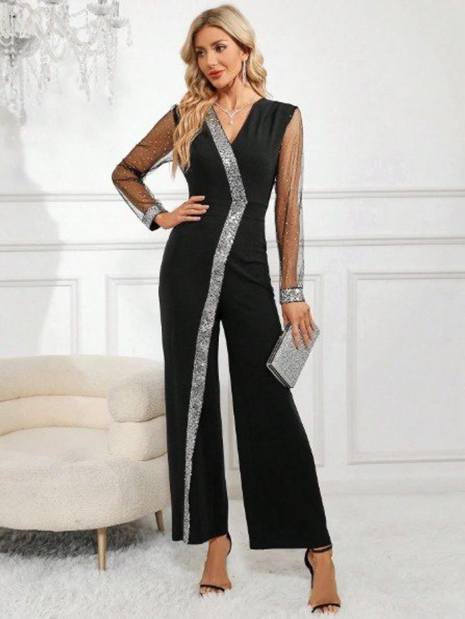Janes Black Elegant Tailored Jumpsuit Χονδρικό εμπόριο ενδυμάτων undefined