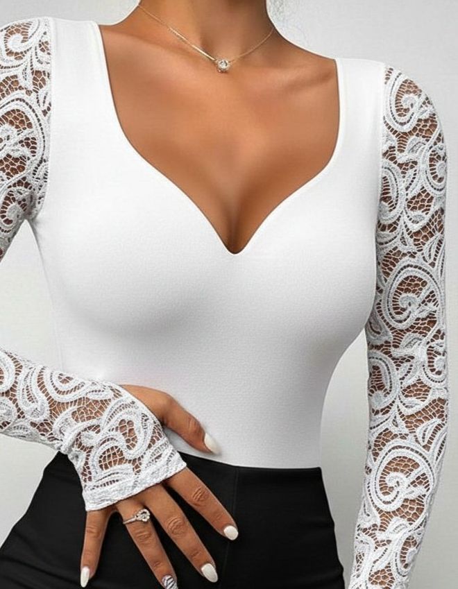 Janes Blusa Blanca Ajustada Sexy Elegante Formal Casual Ropa al por mayor Casual