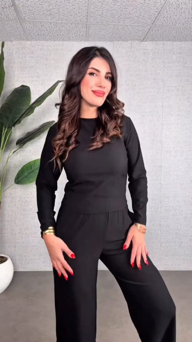 Janes Conjunto Negro Casual Elegante Ropa al por mayor Casual