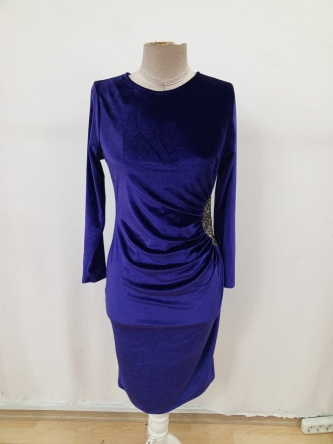 Janes Mor Zarif Resmi Fit & Düz Elbise Toptan Giyim Bahar