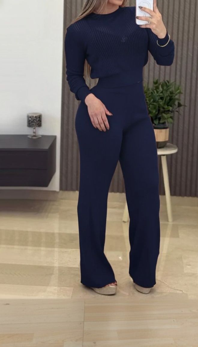 Janes Set Lacivert Zarif Gündelik Toptan Giyim Gündelik