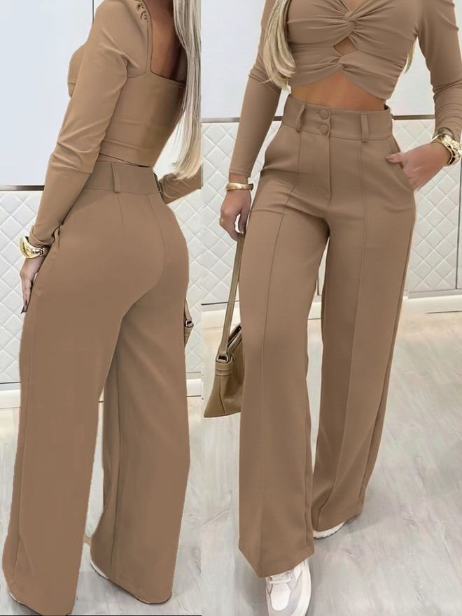 Janes Bej Zarif Seksi Gündelik Set Toptan Giyim Gündelik