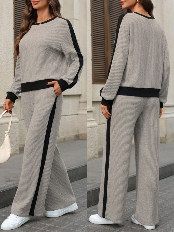 Janes Gri Günlük Spor Seti Toptan Giyim Gündelik