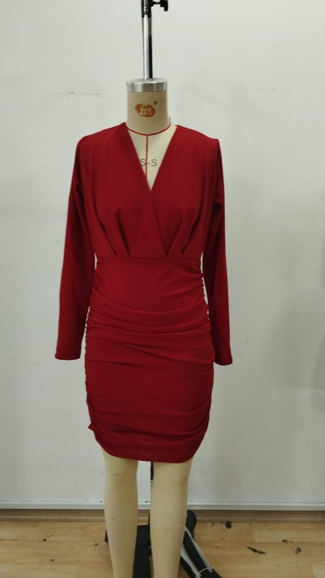 Janes Красное Сексуальное Элегантное Официальное Облегающее Мини Платье Оптовая продажа одежды Весна