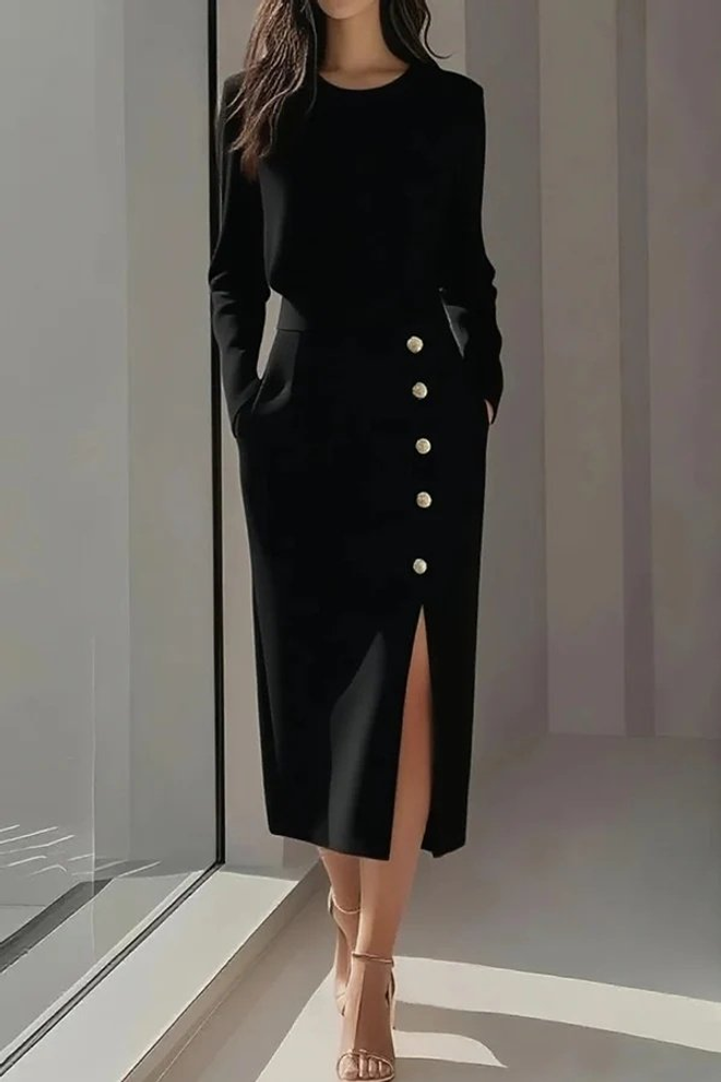 Janes Црна Елегантна Формална Секси Хаљина Фит Анд Фларе Велепродаја одеће Секси