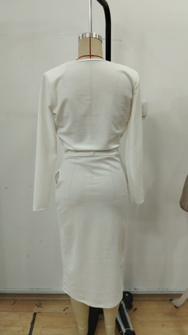 Janes Rochie Bej Elegantă Formală Draperie Îmbrăcăminte cu ridicata 5