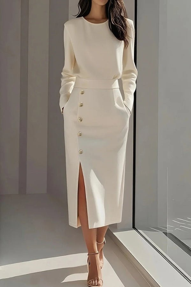 Janes Rochie Bej Elegantă Formală Draperie Îmbrăcăminte cu ridicata Primăvară