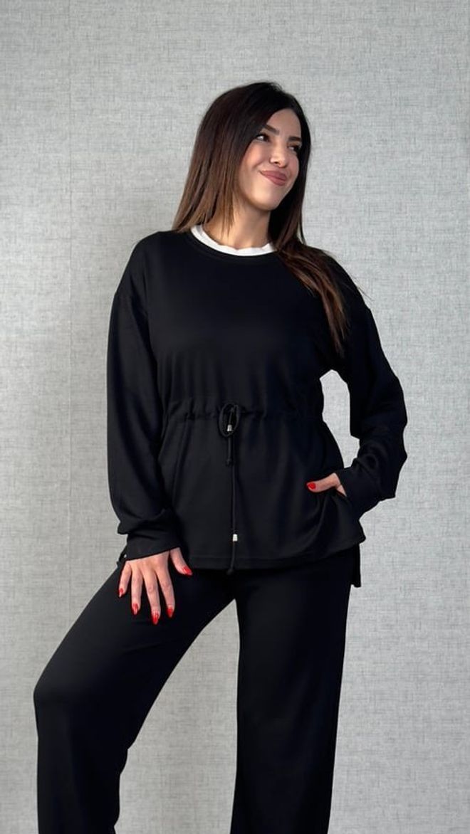 Janes Поставил Черный Повседневный Виды Спорта Оптовая продажа одежды Скромный