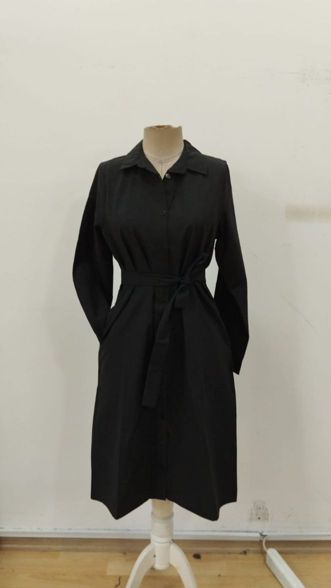 Janes Siyah Resmi Zarif Gömlek Elbise Toptan Giyim Zarif