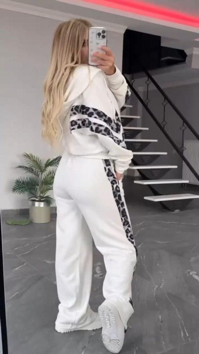 Janes Set Weiß Lässig Sport Streetwear Großhandelskleidung Lässig