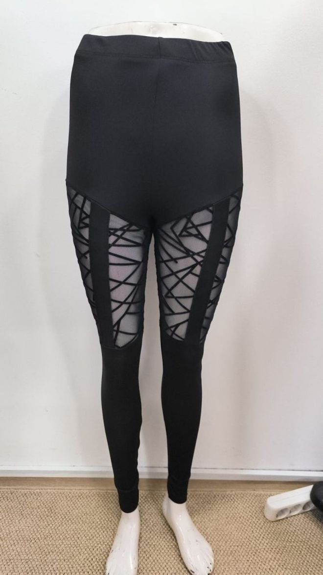 Janes Pantaloni Tregging Negri Cu Crac Strâmt Îmbrăcăminte cu ridicata Sport