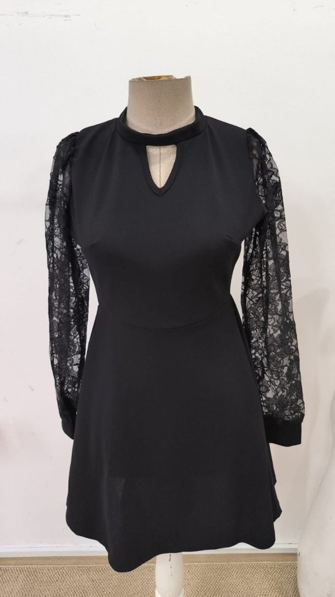 Janes Vestido Preto Elegante Fit And Flare Mini Roupas por atacado Cocktail