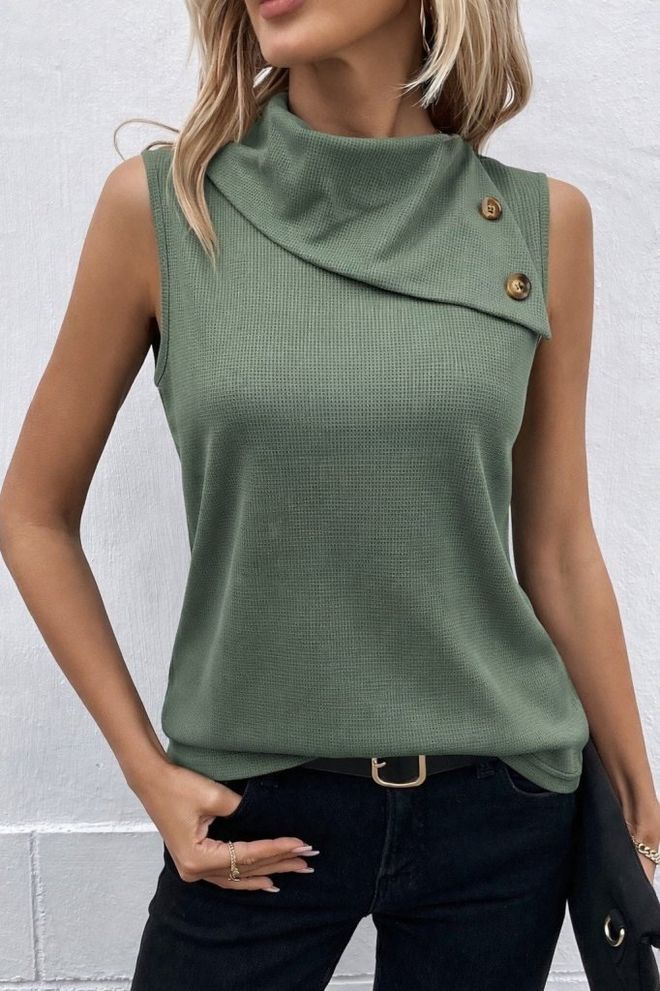 Janes Зелена Неформална Елегантна Блуза Са Шал Оковратником Велепродаја одеће Неформалан