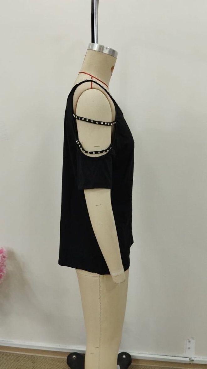 Janes Čierna Sexy Neformálna Elegantná Blúzka Veľkoobchod s oblečením Sexy