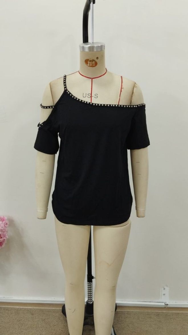 Janes Čierna Sexy Neformálna Elegantná Blúzka Veľkoobchod s oblečením Jar