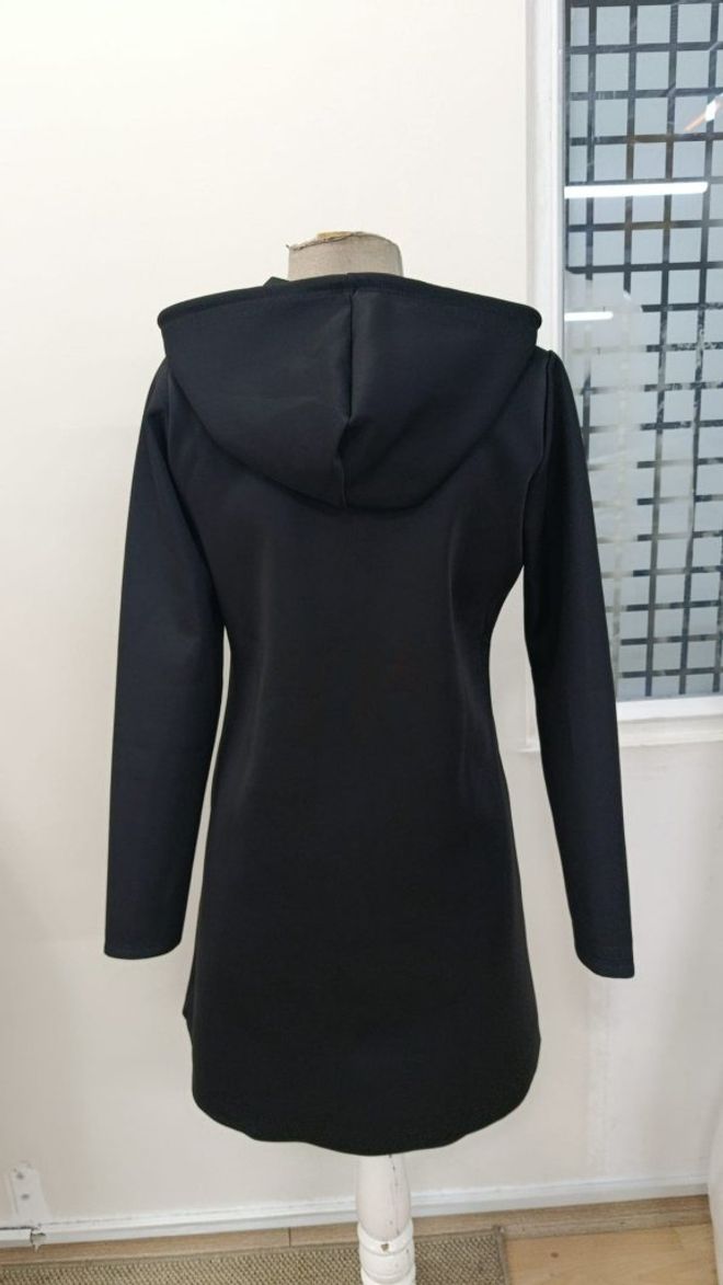 Janes Черно Ежедневен Улична Мода За Вятър Яке Дрехи на едро Работа