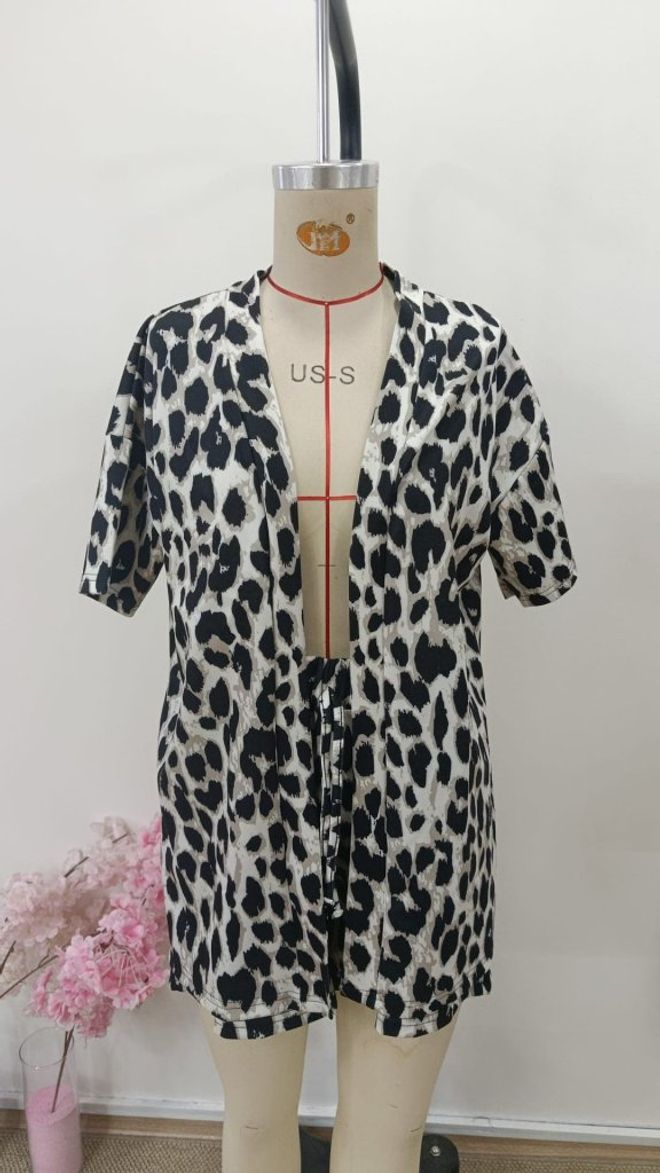 Janes White Casual Streetwear Set With Animal Print Wholesale Clothing 5