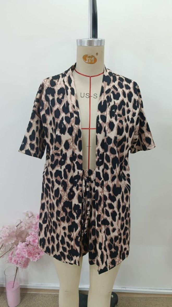 Janes Set Crna Leopard Uzorak Ležerni Veleprodaja odjeće 5