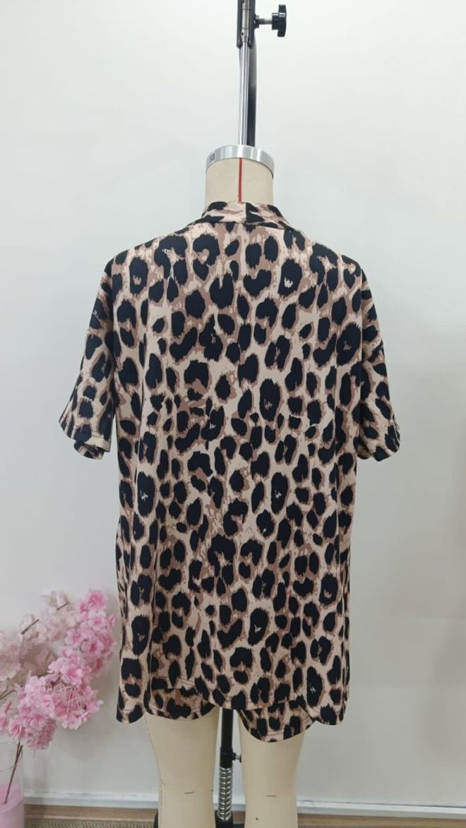 Janes Set Crna Leopard Uzorak Ležerni Veleprodaja odjeće Lounge