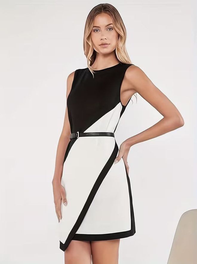 Janes Elegant Black Shift Dress With Cap Sleeves Wholesale Clothing Work