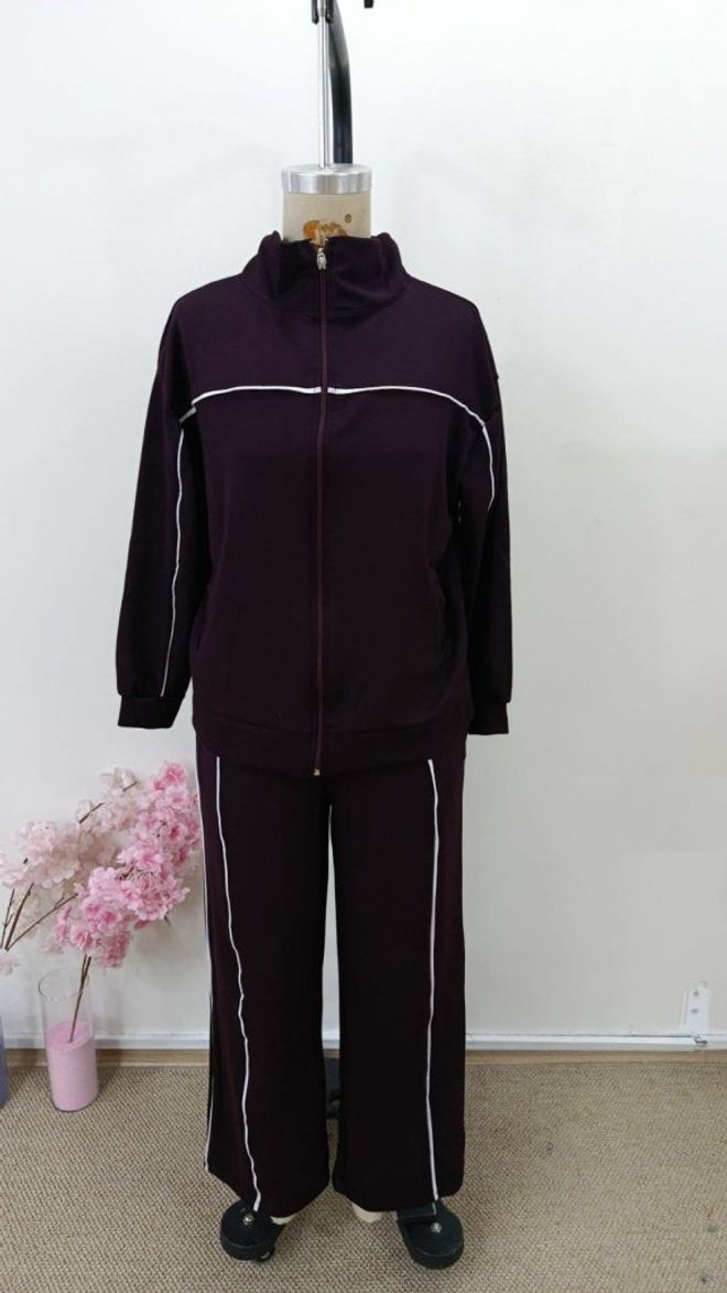 Janes Claret Red Sport Casual Suit Wholesale Clothing Spring