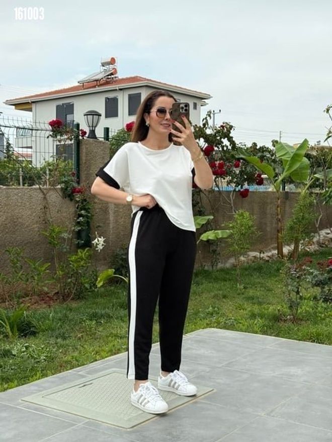 Janes Black Casual Sport Streetwear Suit Wholesale Clothing Work