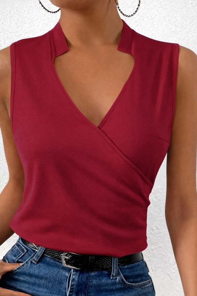 Janes Bordo Bluz Çentikli Yaka Ve Japone Kollu Toptan Giyim Gündelik