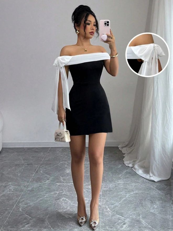 Janes Negru Rochie Sexy Elegant Formal Glam Bodycon Îmbrăcăminte cu ridicata Sexy