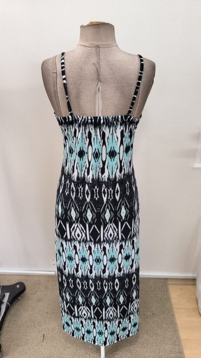 Janes Modré Ležérne Boho Sexy Maxi Šaty S Úzkymi Ramienkami Veľkoobchod s oblečením 5