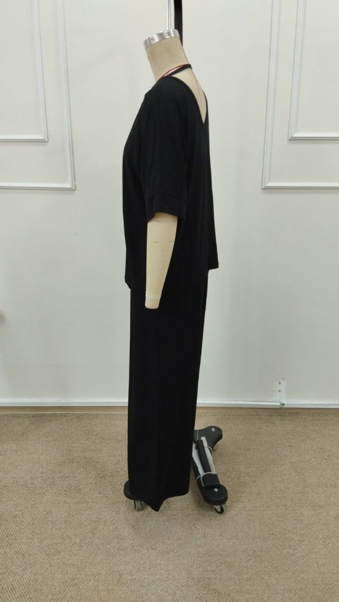 Janes Set Crna Ležerni Oversized Palazzo S Vezicom Veleprodaja odjeće Posao