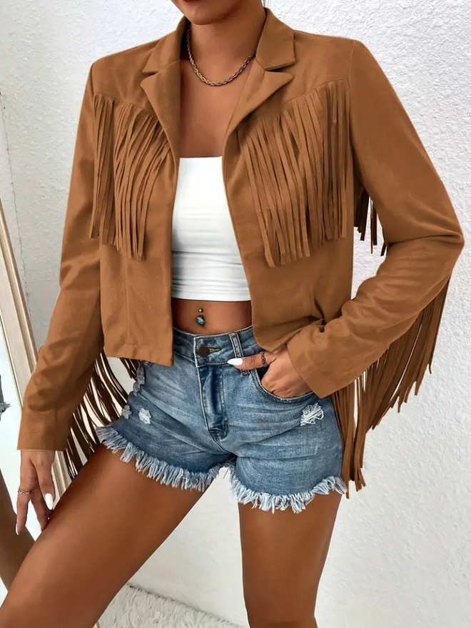 Janes Castanho Ocidental Casual Jaqueta Roupas por atacado Casual
