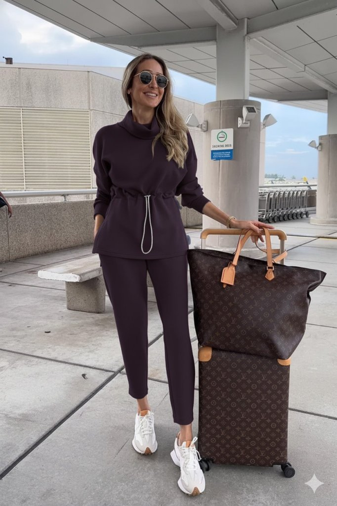 Janes Mor Gündelik Spor Giyim Zarif Set Toptan Giyim Gündelik