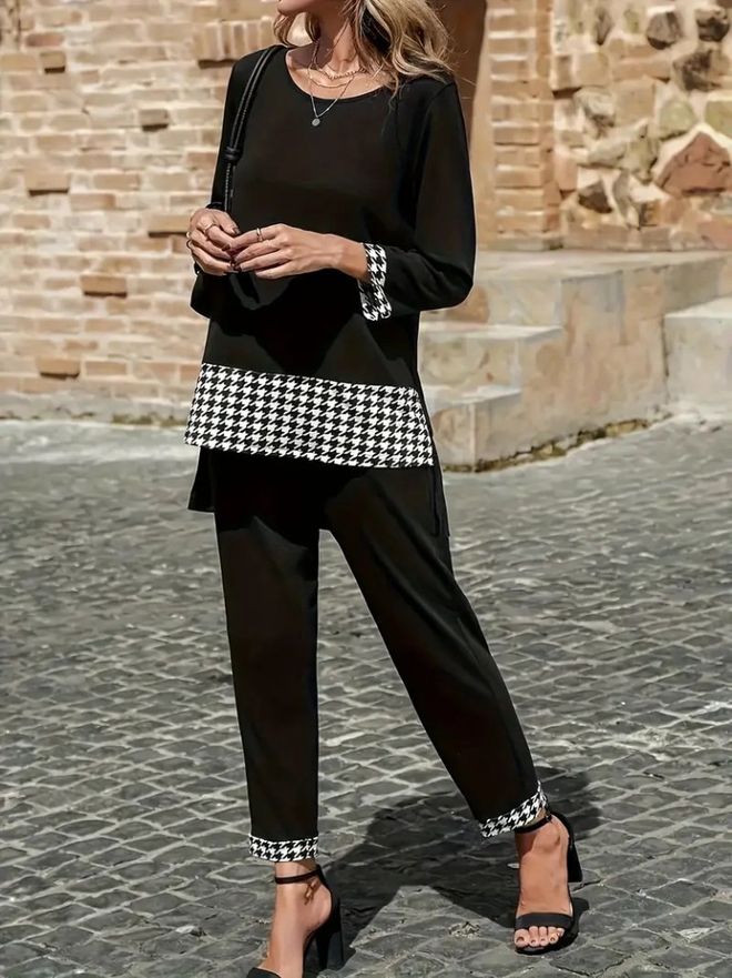 Janes Siyah Zarif Tesettür Seti Toptan Giyim Tesettür