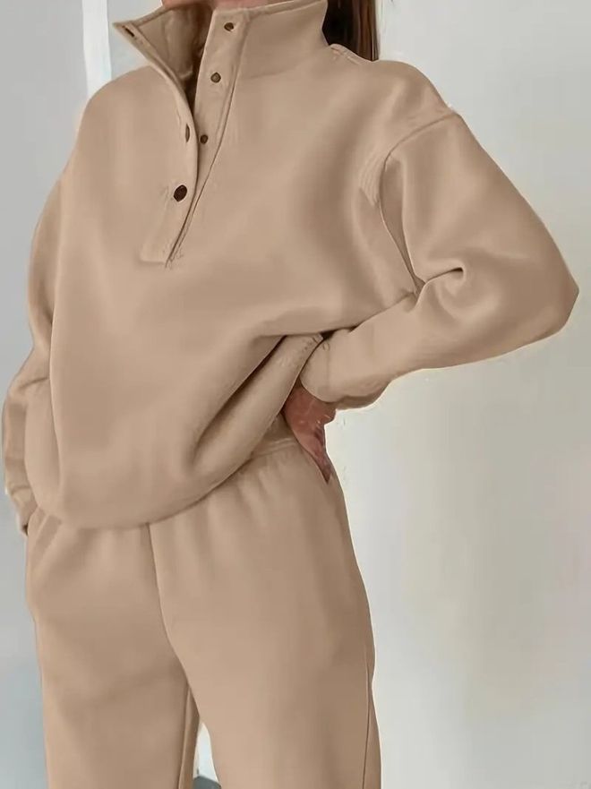 Janes Set Bej Gündelik Spor Giyim Toptan Giyim Gündelik