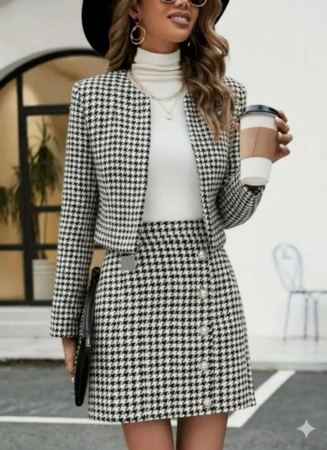 Janes Siyah Kazayağı Set Zarif Resmi A Kesim Mini Toptan Giyim Gündelik