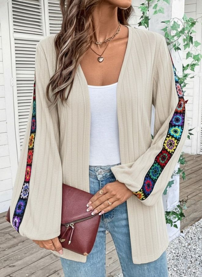 Janes Bej Boho Zarif Gömlek Ceket Toptan Giyim Gündelik